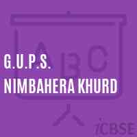 G.U.P.S. Nimbahera Khurd Middle School Logo