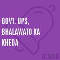 Govt. Ups, Bhalawato Ka Kheda Middle School Logo