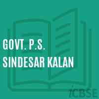 Govt. P.S. Sindesar Kalan Primary School Logo