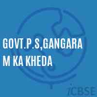 Govt.P.S,Gangaram Ka Kheda Primary School Logo