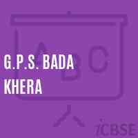 G.P.S. Bada Khera Primary School Logo