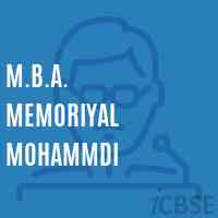 M.B.A. Memoriyal Mohammdi Primary School Logo