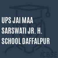 Ups Jai Maa Sarswati Jr. H. School Daffalpur Logo