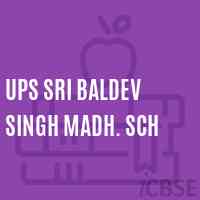 Ups Sri Baldev Singh Madh. Sch Middle School Logo
