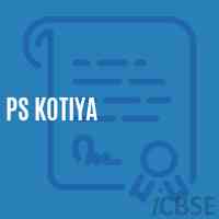 Ps Kotiya Primary School Logo