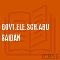 Govt.Ele.Sch.Abu Saidan Primary School Logo