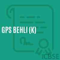 Gps Behli (K) Primary School Logo