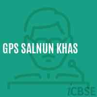 Gps Salnun Khas Primary School Logo