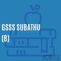 Gsss Subathu (B) High School Logo