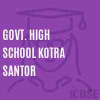 Govt. High School Kotra Santor Logo