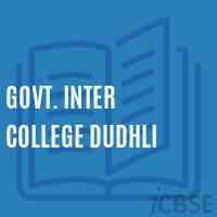 Govt. Inter College Dudhli High School Logo