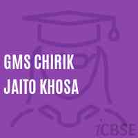 Gms Chirik Jaito Khosa Middle School Logo