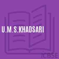 U.M.S.Khadsari Middle School Logo