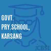 Govt. Pry.School, Karsang Logo
