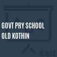 Govt Pry School Old Kothin Logo