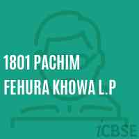 1801 Pachim Fehura Khowa L.P Primary School Logo