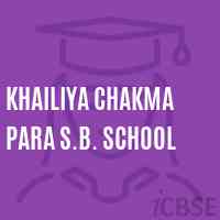 Khailiya Chakma Para S.B. School Logo