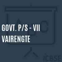Govt. P/s - Vii Vairengte Primary School Logo