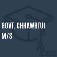 Govt. Chhawrtui M/s School Logo