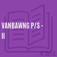 Vanbawng P/s - Ii Primary School Logo