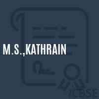 M.S.,Kathrain Middle School Logo