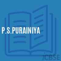 P.S.Purainiya Primary School Logo