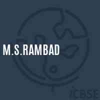 M.S.Rambad Middle School Logo