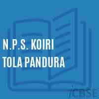 N.P.S. Koiri Tola Pandura Primary School Logo