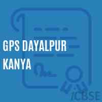 Gps Dayalpur Kanya Primary School Logo