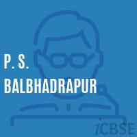 P. S. Balbhadrapur Primary School Logo