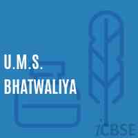 U.M.S. Bhatwaliya Middle School Logo