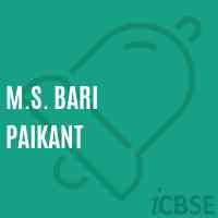 M.S. Bari Paikant Middle School Logo