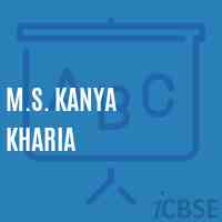 M.S. Kanya Kharia Middle School Logo