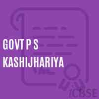 Govt P S Kashijhariya Primary School Logo