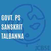 Govt. Ps Sanskrit Talbanna Primary School Logo