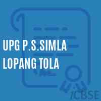 Upg P.S.Simla Lopang Tola Primary School Logo