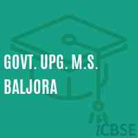 Govt. Upg. M.S. Baljora Middle School Logo