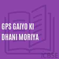 Gps Gaiyo Ki Dhani Moriya Primary School Logo