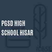 Pgsd High School Hisar Logo