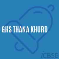 Ghs Thana Khurd Secondary School Logo