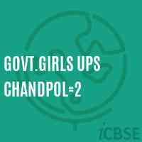 Govt.Girls Ups Chandpol=2 Middle School Logo