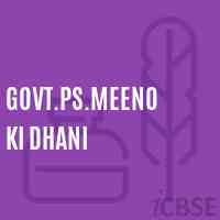 Govt.Ps.Meeno Ki Dhani Primary School Logo