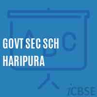 Govt Sec Sch Haripura Secondary School Logo