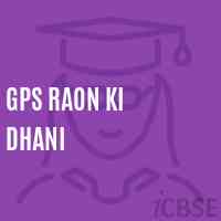 Gps Raon Ki Dhani Primary School Logo