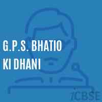 G.P.S. Bhatio Ki Dhani Primary School Logo
