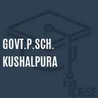 Govt.P.Sch. Kushalpura Primary School Logo