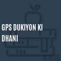 Gps Dukiyon Ki Dhani Primary School Logo