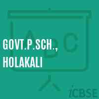 Govt.P.Sch., Holakali Primary School Logo