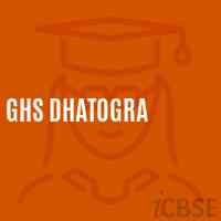 Ghs Dhatogra Secondary School Logo