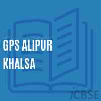 Gps Alipur Khalsa Primary School Logo